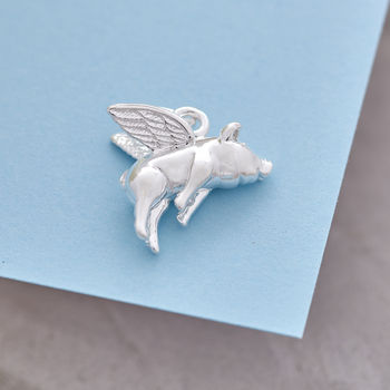 Pigs Might Fly Solid Silver Charm, 2 of 6
