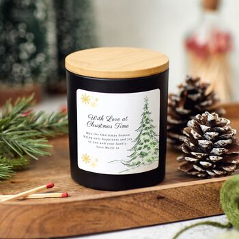 With Love At Christmas Time Personalised Candle Gift Set, 4 of 8