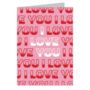 I Love You Greeting Card Pink, thumbnail 1 of 2