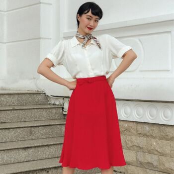 Circle Skirt In Navy Polka Vintage 1940s Style, 3 of 3