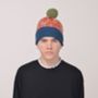 Knitted Lambswool Stag Bobble Hat Dark Colours, thumbnail 8 of 9