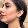 Sterling Silver Medium Wire Hoop Earrings, thumbnail 1 of 3