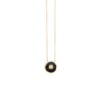 14ct Gold, Enamel And Diamond Necklace, 2 of 6