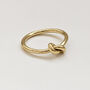 Single Knot Ring Gold, thumbnail 1 of 9