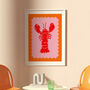 Lobster Scallop Colourful Art Print, thumbnail 4 of 5