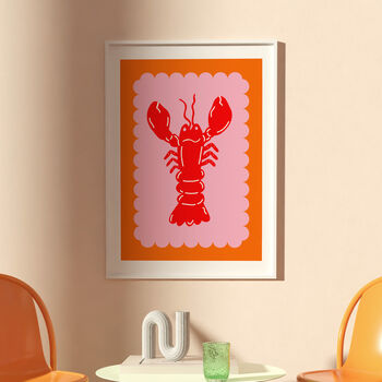 Lobster Scallop Colourful Art Print, 4 of 5