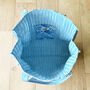 Blue Shell Quilted Beach Bag Shopper, thumbnail 3 of 5