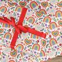 Rainbow Pride Love Gift Wrapping Paper Roll Or Folded, thumbnail 1 of 3