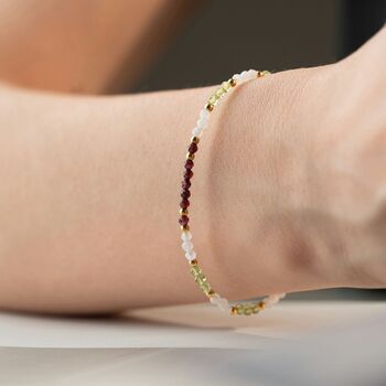 Natural Garnet, Moonstone And Peridot, 2 of 8