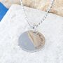 Silver Engraved Round Disc Pendant For Men And Women, thumbnail 4 of 8
