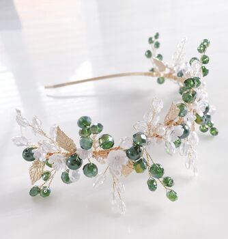 'Zara' Forest Inspired Bridal Headband, 3 of 9