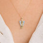 Small Personalised Solid 9ct Gold Guardian Angel Necklace, thumbnail 1 of 9