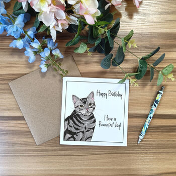 Personalised Cat Birthday Card, 6 of 6