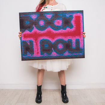 Rock 'N' Roll Knitted Sign, 5 of 6