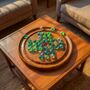 Wooden Retro Birthday Gift; Wooden Glass Small Marble Solitaire Board Games, thumbnail 1 of 6