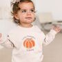 Child's Halloween 'Little Pumpkin' Embroidered Personalised Sweatshirt Jumper, thumbnail 1 of 8