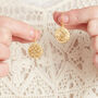 Matt Gold Drop Celestial Earrings, 18k Gold And Silver, thumbnail 4 of 7