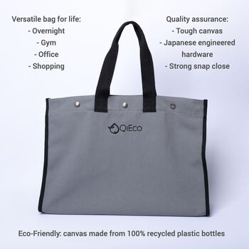 'Qi Eco One' Tote Bag Stone Grey Edition, 2 of 8