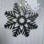 Snowflake Metal Art Mobile Hanger Decoration, thumbnail 3 of 9