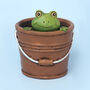 G Decor Green Frog Planter, thumbnail 3 of 6