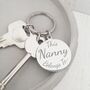 Engraved Circle Keyring, This Mummy Belongs To, thumbnail 4 of 6