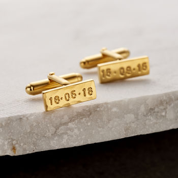 Personalised Silver Rectangle Cufflinks, 6 of 9