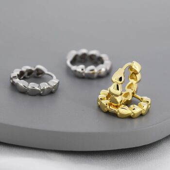 Bauble Hoop Earrings In Sterling Silver, 2 of 12