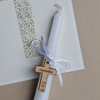 Personalised Hanging Mini Cross Token, 2 of 4