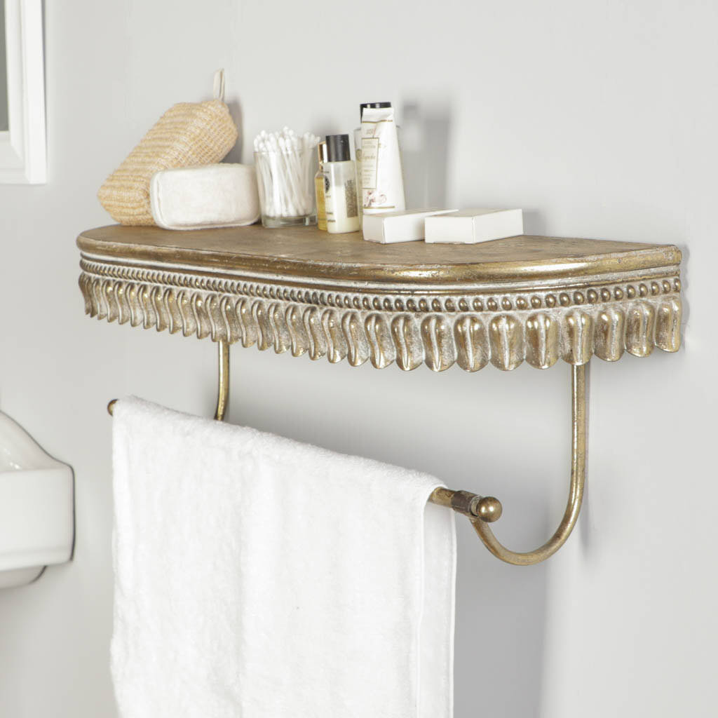 Antique Style Wall Shelf And Towel Rail By Dibor
