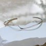 Sterling Silver Twist Open Bangle, thumbnail 3 of 4