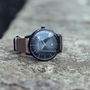 Mens Engraved Leather Watch, thumbnail 1 of 11