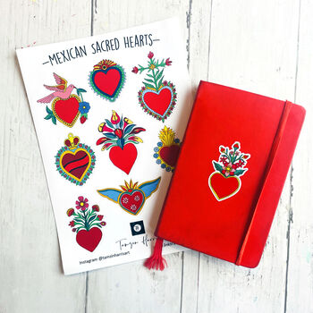 Mexican Heart Sticker Sheet, 2 of 5