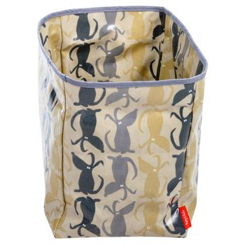 Oilcloth Dog Toy Storage Basket In Rufus Fabric, 4 of 4