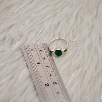 Green Onyx Tourmaline Sterling Silver Ring, 10 of 10