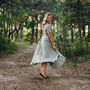 Long Linen Dress Wrap Dress Bridesmaid Dress, thumbnail 4 of 10