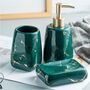 Ceramic Bathroom Accessories Luxury Set Dark Green, thumbnail 1 of 5