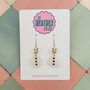 White Snowman Glitter Resin Christmas Earrings, thumbnail 1 of 4