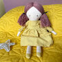 Handmade Rag Doll – Butterscotch Linen Dress, thumbnail 3 of 6