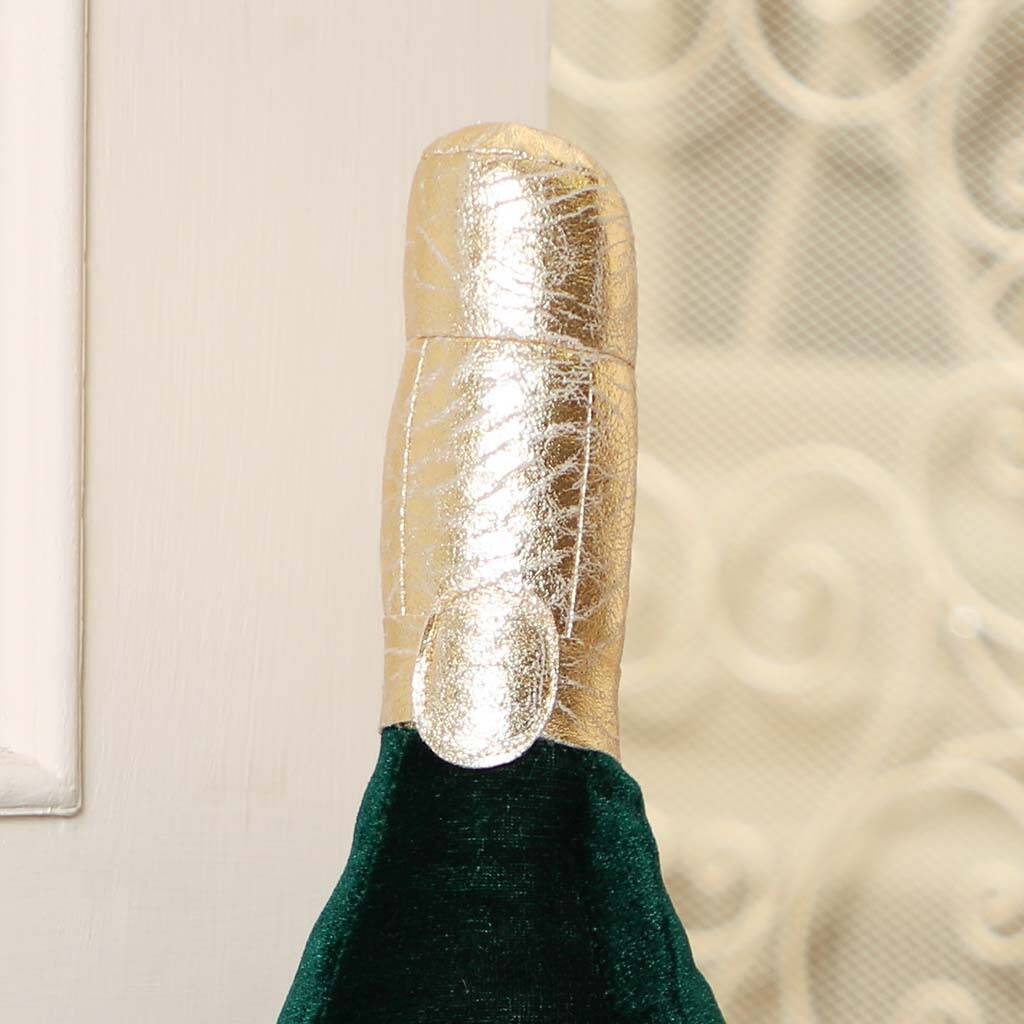Novelty Luxury Velvet Champagne Door Stop By Dibor