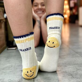 Happy Face Heel Sock, 2 of 4