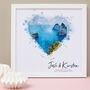 Personalised Watercolour Engagement Framed Print, thumbnail 7 of 10