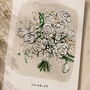 Personalised Wedding Bouquet Portrait, thumbnail 4 of 8