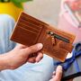 Personalised Leather Wallet With Zip Coin Section, thumbnail 2 of 8