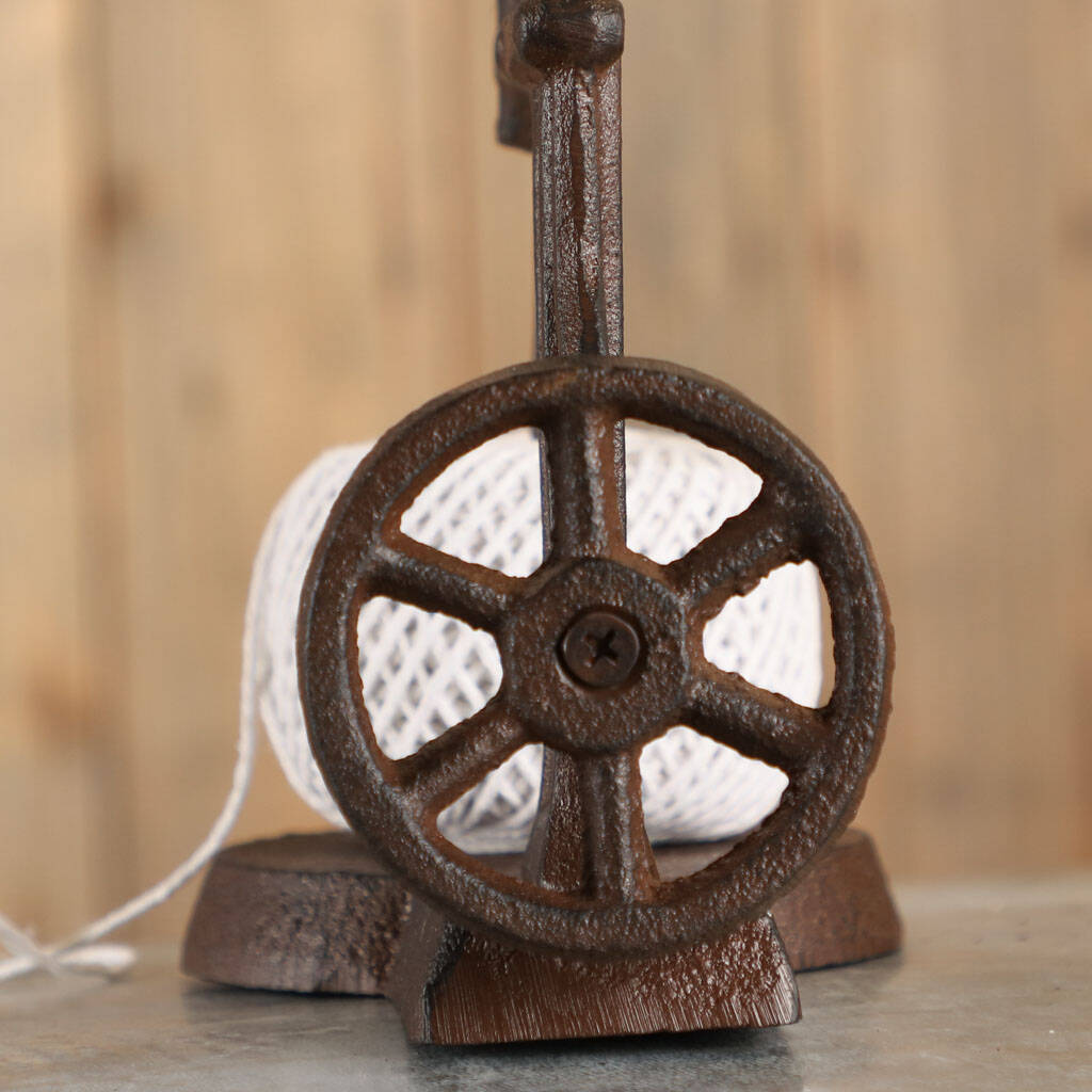 Vintage Iron Sewing Machine String Dispenser By Dibor