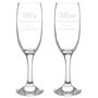 Personalised Mr And Mrs Pair Of Flutes, thumbnail 2 of 3
