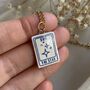 Ceramic Tarot Card Tiny Clay Charm Necklace The Star, thumbnail 8 of 9