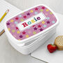 Personalised Girl's Patterned Lunch Box, thumbnail 1 of 12