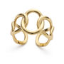 14 K Gold Plated Silver Chain Link Ring, thumbnail 2 of 6