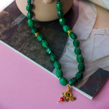 Emerald Green Beaded Necklace, 4 of 4