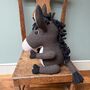 Pure Wool Donkey Soft Toy Large Handmade And Personalised, thumbnail 4 of 7